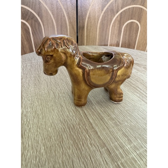 Mccoy Other - Vintage McCoy Floraline Brown Animal HORSE Planter Rare